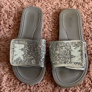 Michael Kors glitter slides